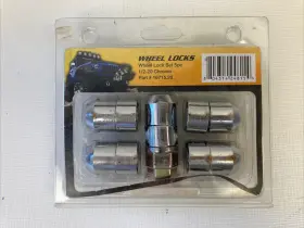 16715.20 Rugged Ridge 1/2-20 Chromed Steel Wheel Lock Nut With Key Set Of 5 #16715.20 New