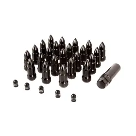 16715.27 Rugged Ridge Wheel Lug Nut/valve Stem Cap Kit Bullet Style Black