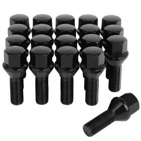 115183-5206-0957027561 Scitoo Wheel Studs Bolts 20pcs 12x1.25 M12 28mm 17mm Black Lug Nuts Jeep