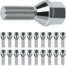 119526-5206-1545108861 Scitoo M12x1.25 Wheel Lug Bolt 12x1.25 Nut Bolts 20 Pcs Medium Silver