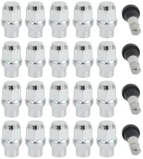 1012lw4 Scott Drake Legendary Wheels Chrome Lug Nut Installation Kit 1/2-20 X 3/4 Hex 16 Nuts