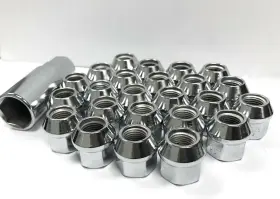 M12x1.50 Service Central 40933 20 Pcs Open Ended Bulge Conical Seat Lug Nuts Inc. With Key