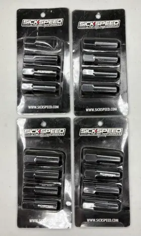Spk-60mm-3 Sick Speed Spk-60mm-3/8x24 Lot Of 15 Black Lugnuts 60mm 3/8 X 24 - New