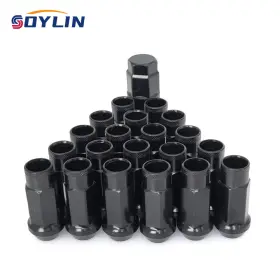 M12x1.25 Soylin 250526-2 20pcs Black Extended Open End Steel Wheel Lug Nuts For Toyota Honda