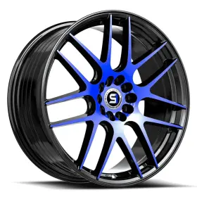 Sp-65 Spec-1 198195107113 Wheels 17x8 42 5x114.3 73.1 Blue Rims Set Of 4