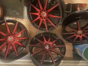 Sp-5120852338bmr-114.3 Spec-1 4- Sp-51 Wheels 20x8.5 38 5x114.3 73.1 Black And Red Rims