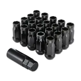 Gr86 Speed And Style Racing 683770443385 X20 Black Steel Extended Open Ended Tuner Lug Nuts With Key For Toyota 86