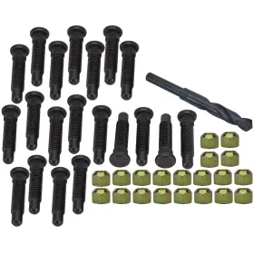 91605196 Speedway Motors 5/8 Inch Wheel Stud And Lug Nut Kit With Drill Bit .672 Knurl