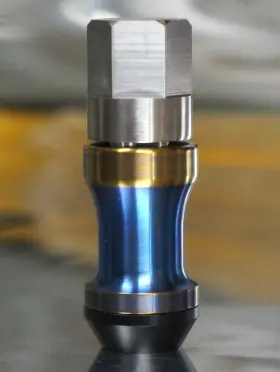 Spiralbevel.com 360 59 4pcs Set Titanium Locking Lug Nut 12x1.5 Rotating Floating Seat 60 Deg Oro Azul