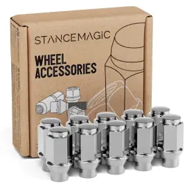 2in-cs-et-bulge-sr-10pc Stancemagic 1/2in-cs-et-bulge-sr-10pc 10pcs Chrome 1/2-20 0.5 Inches Diameter 1.75 Length Silver /
