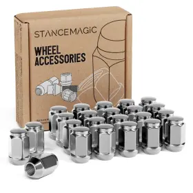2x20-csw-bulge-cr-23pc Stancemagic 1/2x20-csw-bulge-cr-23pc 23pcs Chrome 1/2 Inch Bulge Lug Nuts Acorn Cone Seat 13/16 21mm Hex X20