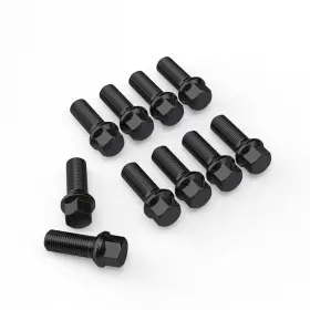 14x1.5-30mm-bs-b Stancemagic Extended M14x1.5 Lug Bolts Pack Of 10 30mm Shank Ball R13 Seat Black 14x1.5