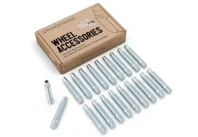 20xstudconv-12x1.5-44mm-sr Stancemagic 20pcs Extended Silver Wheel Stud Conversion - 12x1.5 44 Shank 74mm Total Length