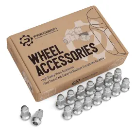 Stancemagic 3/8x24-cs-bulge-long-sr-16pc 16 Atv Bulge Lug Nuts Tuner Silver 3/8 Inch X24 3/8-24 3/8x24 For Polaris And More