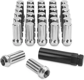 M14x1.5 Sucoso 8n010c Lug Nuts 32pcs 14x1.5 Chrome Wheel With Socket Silver