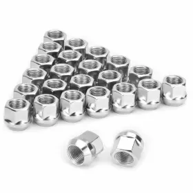 Lno010 Sucoso 14mmx2 Zinc Aftermarket Wheel Lug Nuts 24 Pcs M14x2 M14x2.0-24pcs Silver