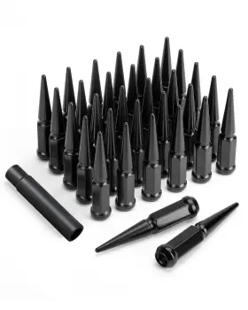 Slnb141532 Sucoso 32pc 14mm Spike Lug Nuts Black Accessories With 1 Socket F-250 F-350