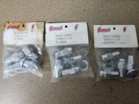 Sum-7540080 Summit Racing 12 Lug Nuts 12mmx 1.25 Chrome Mag Wheel Nut Shank Cragar