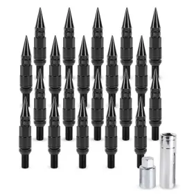Ln054 Sutung 20pcs Racing Wheel Spike Lug Nuts 14x1.5 Bolts Closed End Ball Seat Key