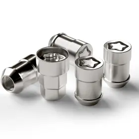 M12x1.5 Tagmore T28978 Acorn Cone Seat Wheel Lock Set Chrome Lug Nuts 4 Pcs Locks 1 Key