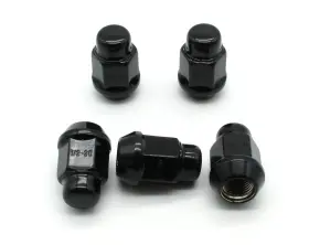 3617 Temo 20 Pc Black Chrome 1/2 Inch-20 Bulge Acorn Lug Inch -