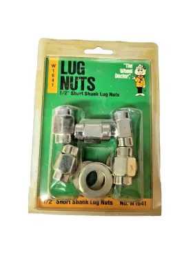 W1641 The Wheel Doctor 1/2 Inch Short Shank Lug Nuts Set Of Five