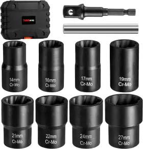 Thinkwork 686046400006 Lug Nut Remover 10 Pieces Wheel Lock Removal Kit For Removing Frozen