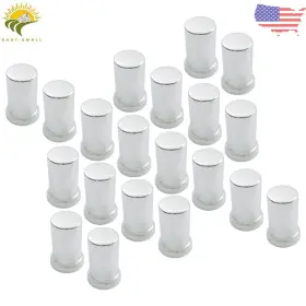 Esl1055070 Thomletha 20 Pack High Quality 33 Mm Lug Nut Covers Push On Tube Style Chrome Top 3-3/8 Inch