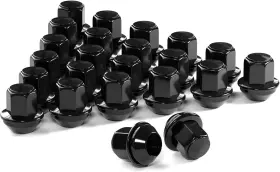 M12x1.5 Tirol 28217 Black 20pcs Lug Nuts Compatible With 2012-2020