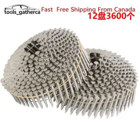 Tg3713580 Tools Gatherca 3600pcs 15 Deg Wire Coil 1-1/4 Inch .09 Ring Shank Stainless Steel Siding Nail New
