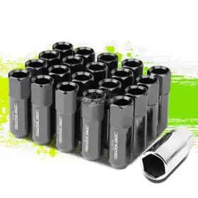 Tsk-lgt888125gm Top Street King Jdm Hexagon Gun Metal M12x1.25 25mm Od Open-end 60mm Lug Nuts 20pc/set Adapter