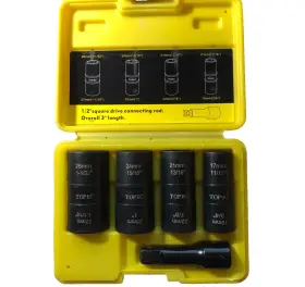 T8052 Topec Flip Edition Lug Nut Remover 5 Piece Wheel Lock Removal Kit - Used Once