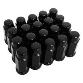 C1711blx34-20 Topline Accessories Qty 20 14x2.0 Cathodic Black 3/4 Inch Hex Style Long Conical Lug Nuts 14mmx2.0