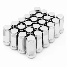 C1711hlx34-24 Topline Accessories Qty 24 14x2.0 Chrome 3/4 Inch Hex Style Long Conical Lug Nuts 14mmx2.0