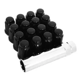 C7006b-16 Topline Accessories Qty 16 12x1.25 Cathodic Black Spline Tuner Style Conical Lug Nuts 12mmx1.25