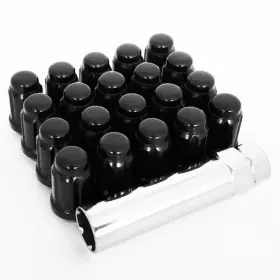 C7009b-20 Topline Accessories Qty 20 14x1.5 Cathodic Black Spline Tuner Style Conical Lug Nuts 14mmx1.5