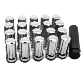 C7109-20 Topline Accessories Qty 20 14x1.5 Chrome Duplex Spline Style Conical Lug Nuts 14mmx1.5
