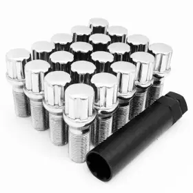 C7207-20 Topline Accessories Qty 20 12x1.5 Chrome Spline Tuner Style Conical Lug Bolts 12mmx1.5