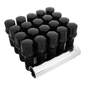 C7212b-20 Topline Accessories Qty 20 14x1.25 Cathodic Black Spline Tuner Style Conical Lug Bolts 14mmx1.25