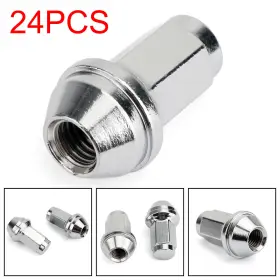 C261-a001-chr Topteng 24pcs 14x2 Carbon Steel Lugs Nuts 4l3z-1012-a Fit Ford F150 Expedition 2004-14 T