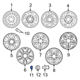 9094201051 Toyota Oe For Tacoma 1995-2000 Wheel Lug Nut