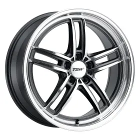 1885suz405120g76 Tsw Suzuka Gloss Gunmetal Mirror Face Lip 18x8.5 5x120.65 40 Wheel Single