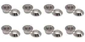 17-86654a9d-f11f10-8x Tusk 8 Pack Universal Chrome Flange/tapered Locking Lug Nut For Suzuki Lt250ef