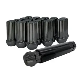 Tyk331148blk-16-kt Tyk Industries 16 Black 14x1.5 Xl Long 7 Spline Lug Nuts - 1.9 Inch Tall Bulge Acorn With Key