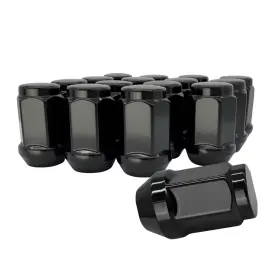 Tyk371144blk-32 Tyk Industries 32 Black 12x1.25 Closed End Bulge Acorn Lug Nuts - 3/4 19mm Hex- 1.38 Inch Tall
