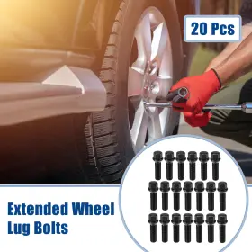 M14x1.5 Uauto1 724117410223 20pcs Extended Wheel Lug Bolts Ball Seat 45mm Shank For Vw Audi