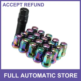 M12x1.25 Uauto1 766549875386 Twenty Car Wheel Heptagon Lug Nut Screws With Socket Key Universal