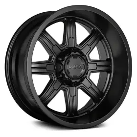 229-6804sb Ultra 10 229sb Menace With Covered Lugs Wheel 16x8 5x127 Black Single Rim