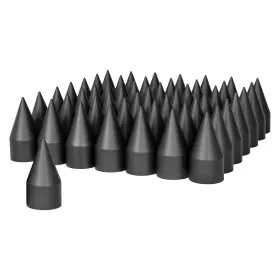 10000cb United Pacific Wheel Lug Nut Cover Set 33mm X 4-1/8 Inch Black Spike