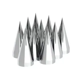 10780 United Pacific Wheel Lug Nut Cover Set 33mm X 4 1/2 Chrome Plastuc